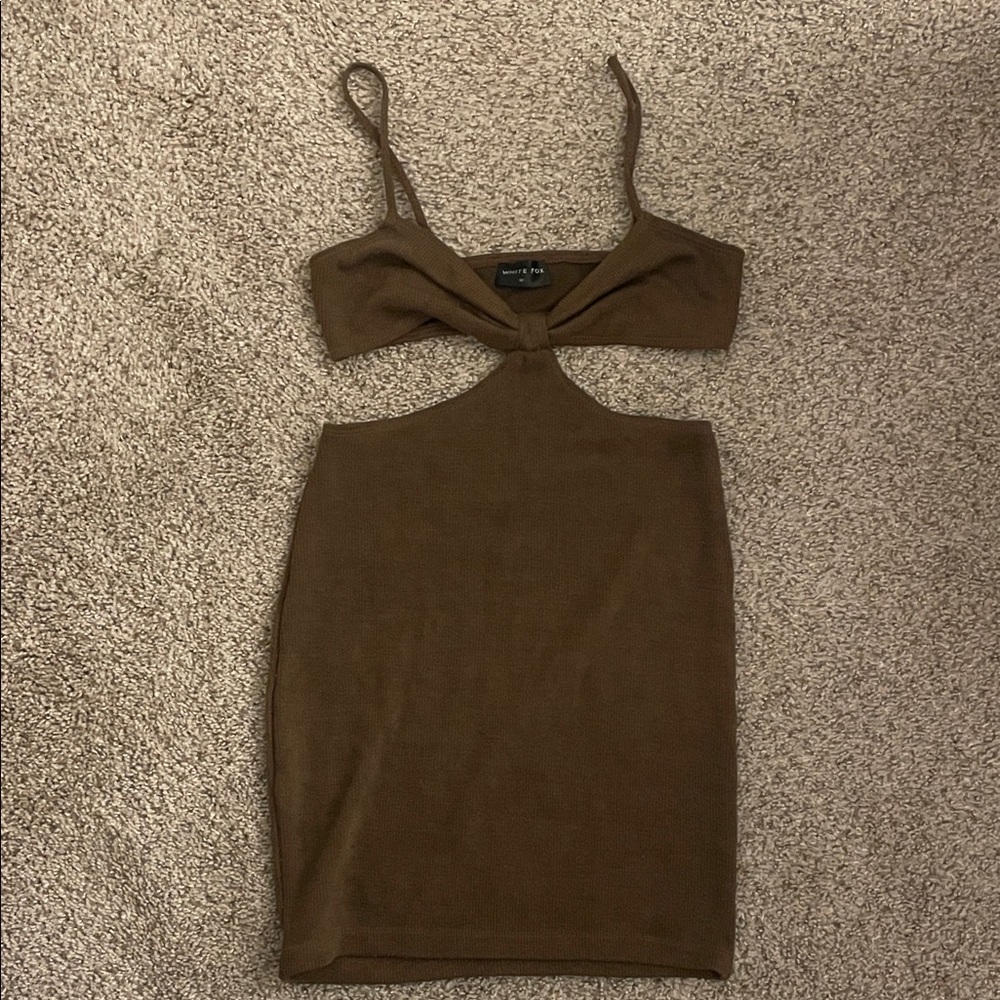 White Fox Boutique Chocolate Backless Dress
